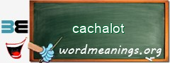 WordMeaning blackboard for cachalot